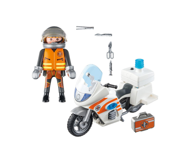 PLAYMOBIL Motocykl ratowniczy ze światłem - 539898 - zdjęcie 3